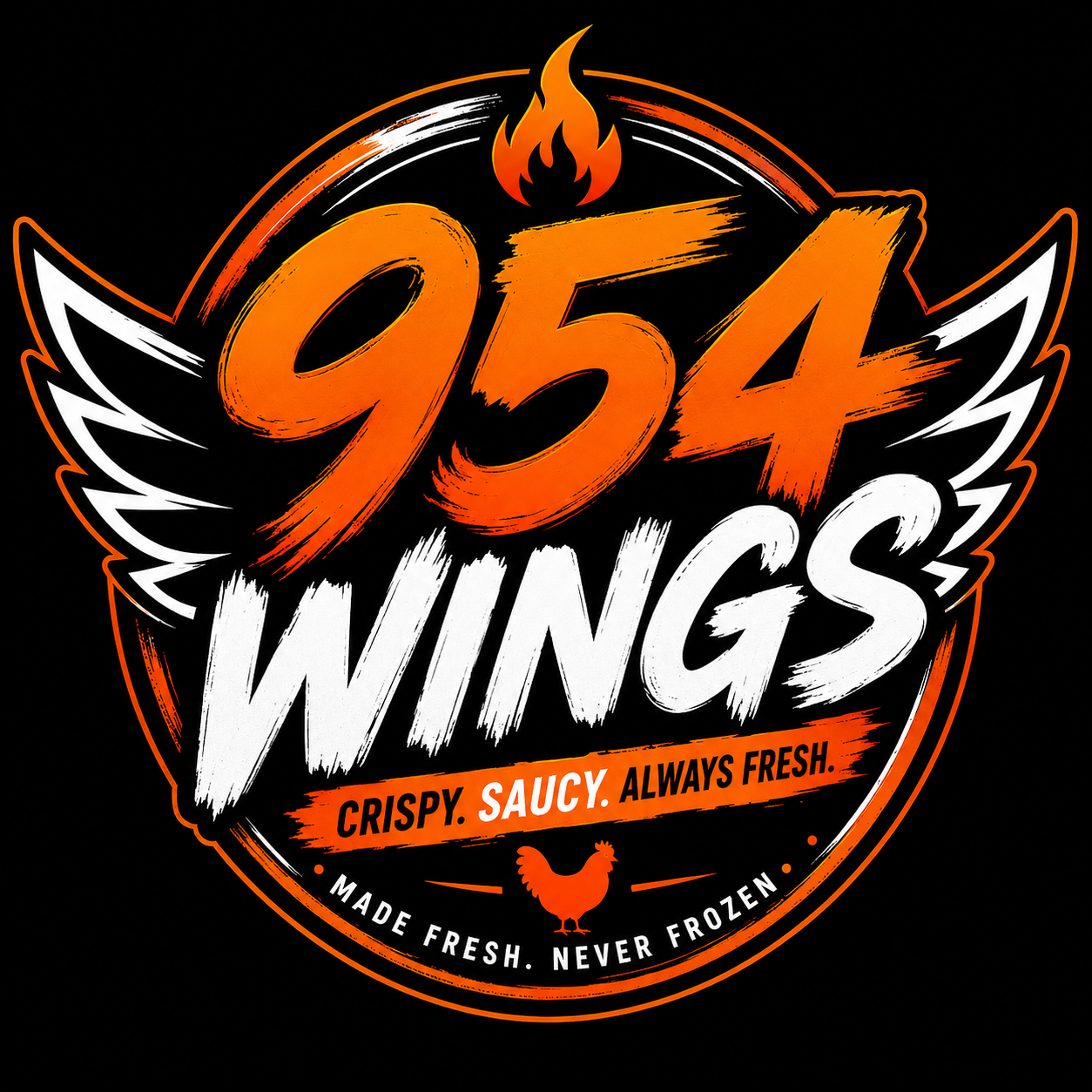 954 Wings — Crispy. Saucy. Always Fresh.