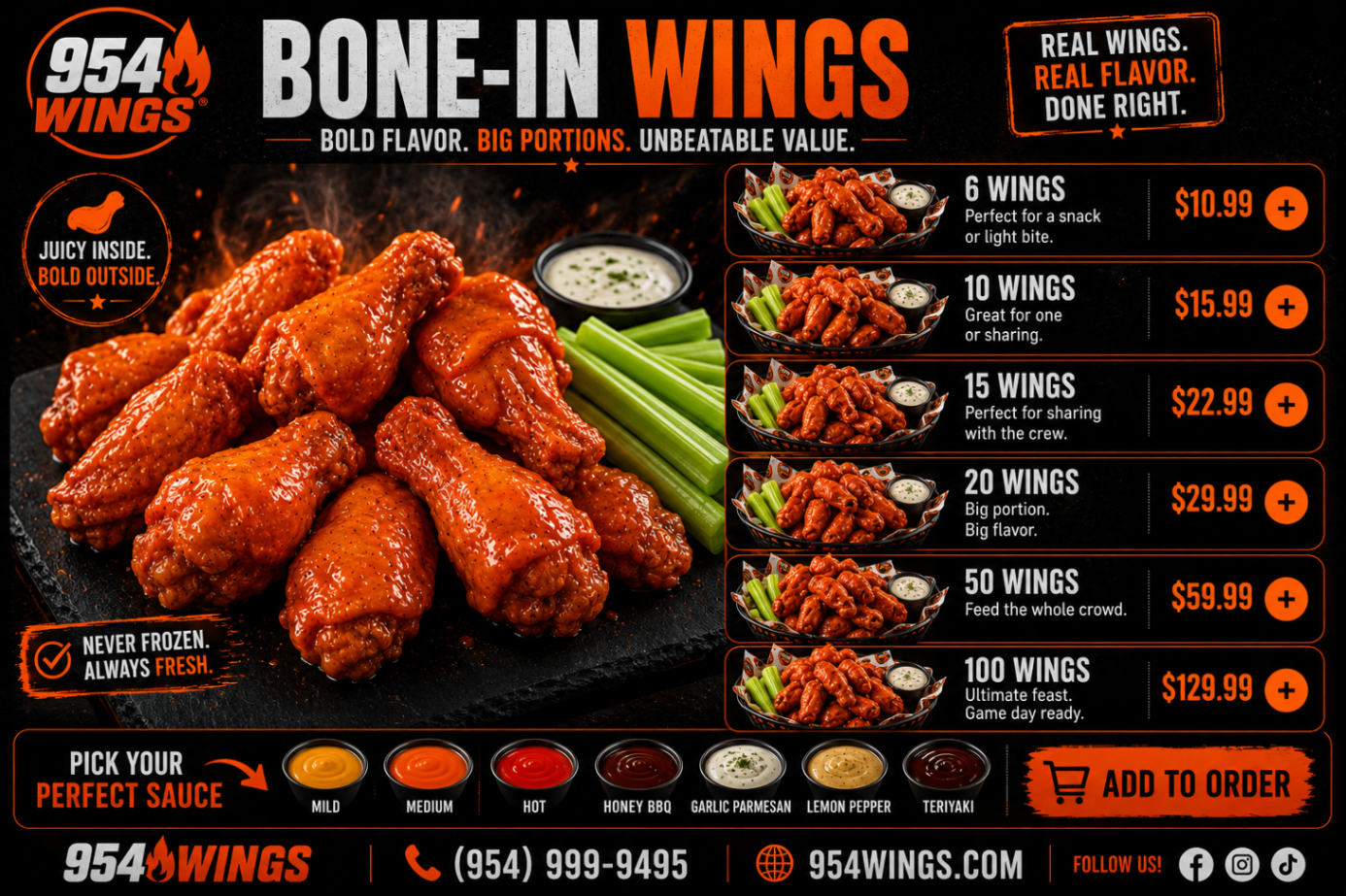 Jumbo bone-in, crispy every time 🔥